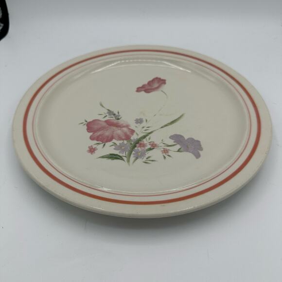 Vintage Xiangtangpai Dinner Plates Set of 2 Pink Purple Green - Picture 2 of 6